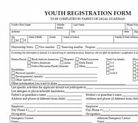 Youth Registration Forms (package of 100)