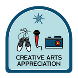 Ballet shoes, microphone, and camera.