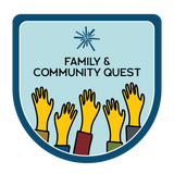 Five hands raised up to show participation.