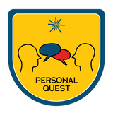 Silhouette of two people talking to each other, with speech bubbles coming from each person's mouth.
