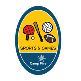 Ping pong paddle and ping pong ball, baseball bat, volleyball, and football.