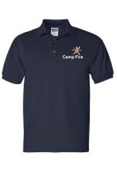 Camp Fire Embroidered Polo - Navy