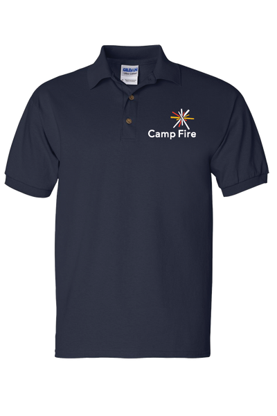 Camp Fire Embroidered Polo - Navy