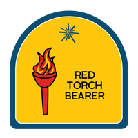 Red Torch With Flames.