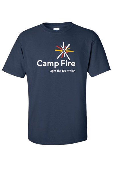 Camp Fire Logo T-Shirt - Navy
